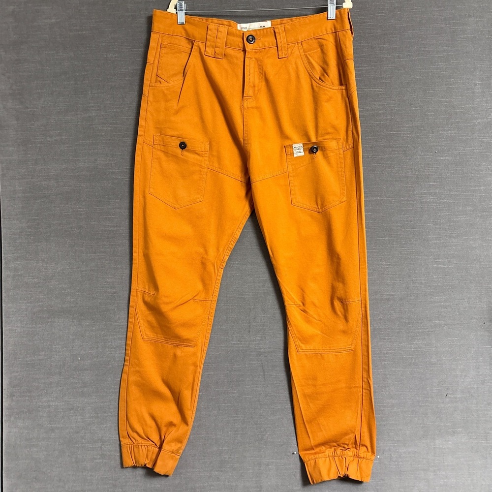 Bellfield‎ Pants 34 R Orange Cargo Jogger Casual Urban Street Work Moto Gorp